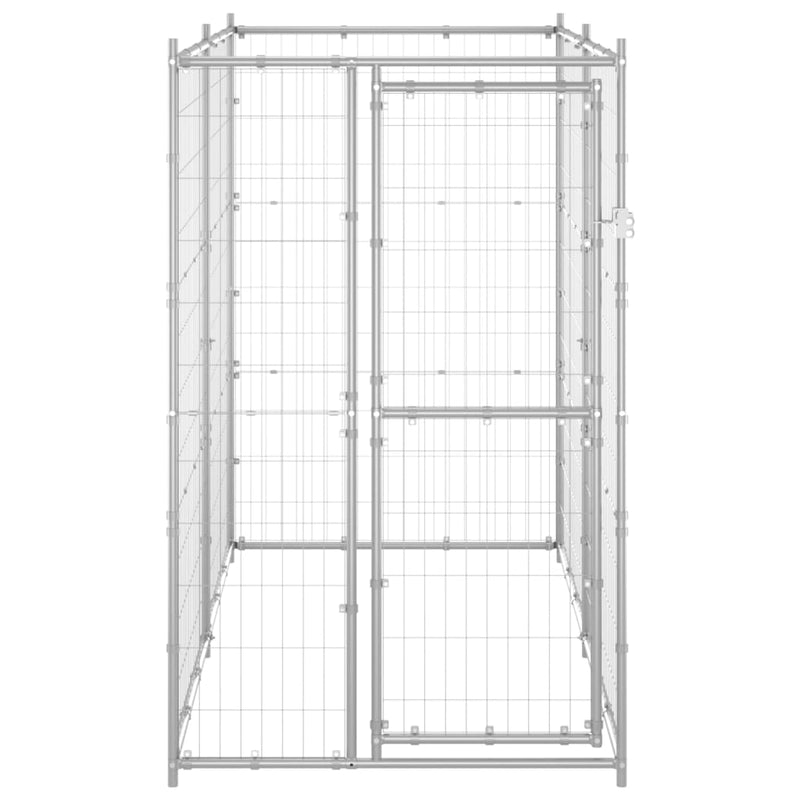 Load image into Gallery viewer, Vidaxl hondenkennel voor buiten 110x220x180 cm gegalvaniseerd staal

