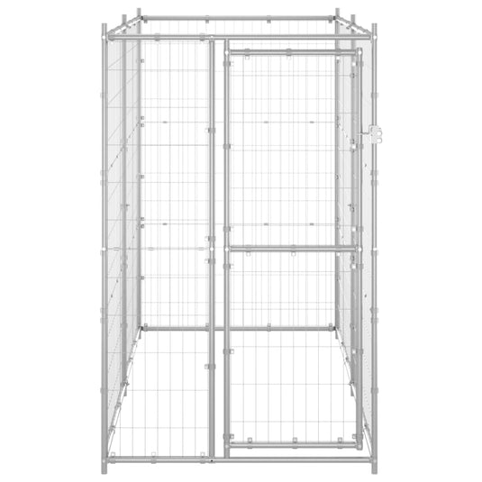 Vidaxl hondenkennel voor buiten 110x220x180 cm gegalvaniseerd staal