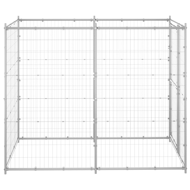 Load image into Gallery viewer, Vidaxl hondenkennel voor buiten 110x220x180 cm gegalvaniseerd staal
