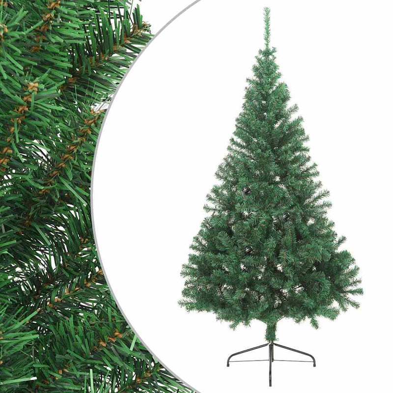 Load image into Gallery viewer, Vidaxl kunstkerstboom met standaard half 240 cm pvc groen
