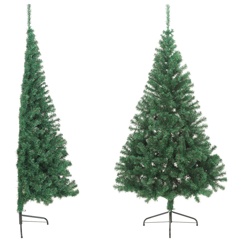 Load image into Gallery viewer, Vidaxl kunstkerstboom met standaard half 240 cm pvc groen
