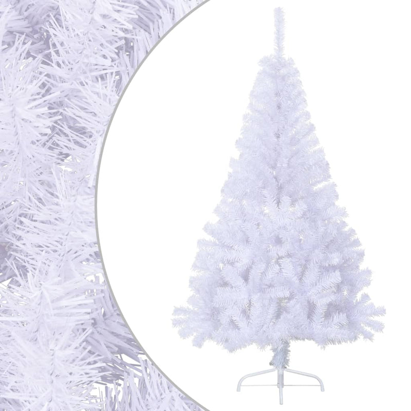 Load image into Gallery viewer, VidaXL Kunstkerstboom met standaard half 120 cm PVC wit
