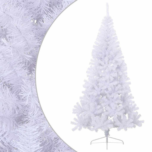 Vidaxl kunstkerstboom met standaard half 180 cm pvc wit