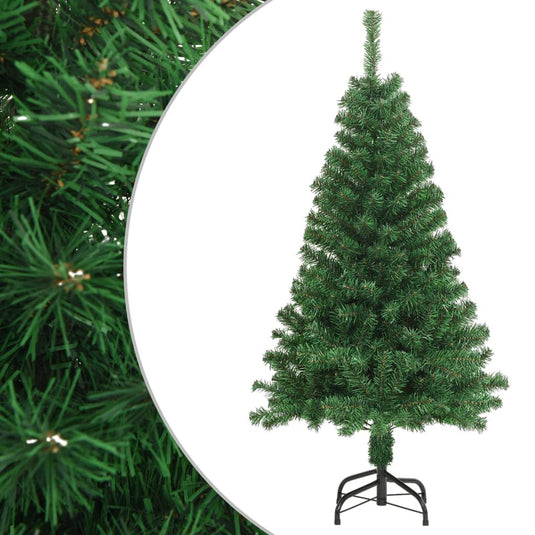 VidaXL Kunstkerstboom met dikke takken 120 cm PVC groen