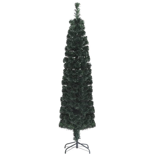 Vidaxl kunstkerstboom met standaard smal 150 cm glasvezel
