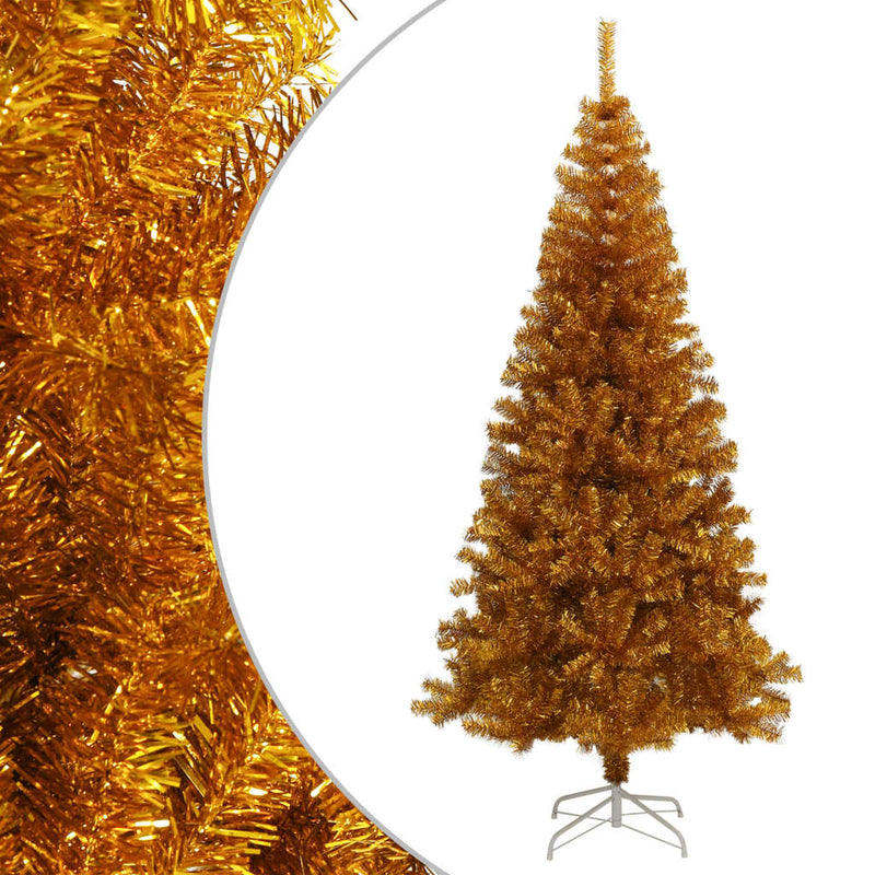 Load image into Gallery viewer, VidaXL Kunstkerstboom met standaard 240 cm PET goudkleurig
