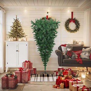 Vidaxl kerstbomen pvc, steel groen