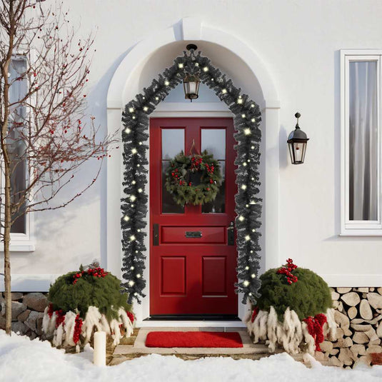 Vidaxl kerstslinger met led-lampjes 10 m zwart