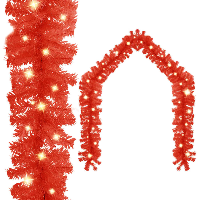 Load image into Gallery viewer, Vidaxl kerstslinger met led-lampjes 20 m rood
