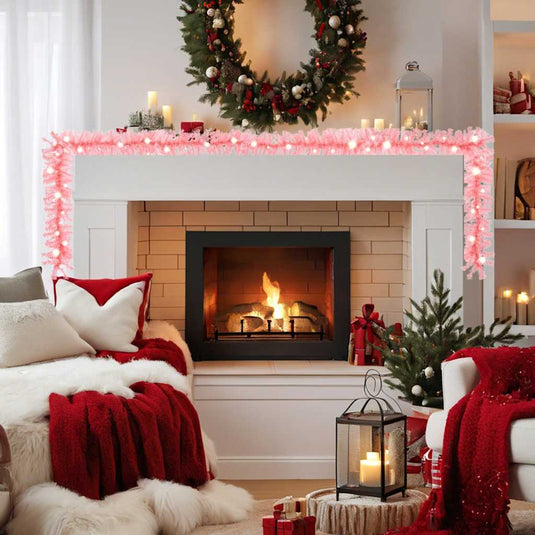 Vidaxl kerstslinger met led-lampjes 20 m roze