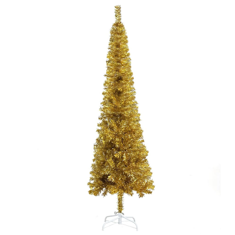 Load image into Gallery viewer, VidaXL Kerstboom smal 120 cm goudkleurig
