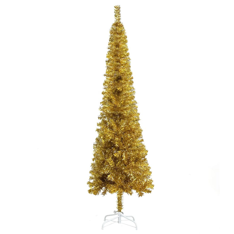 Load image into Gallery viewer, VidaXL Kerstboom smal 210 cm goudkleurig
