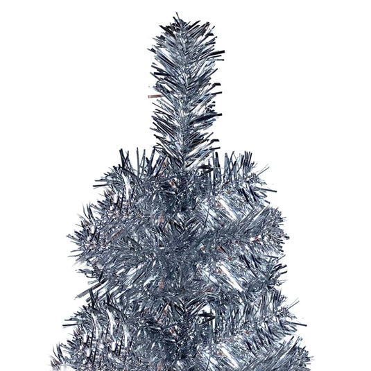 VidaXL Kerstboom smal 180 cm zilverkleurig