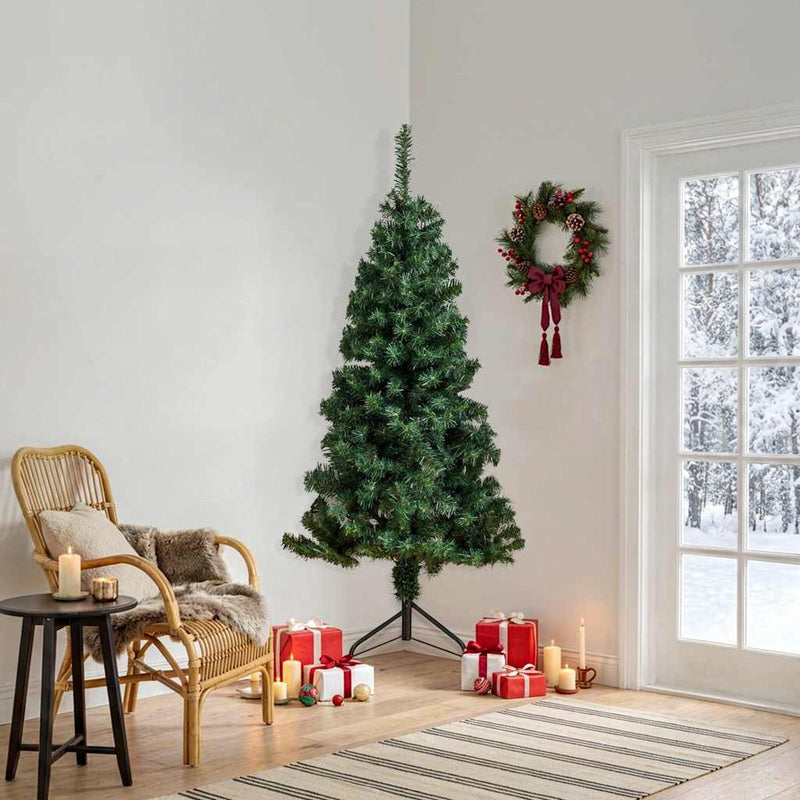 Load image into Gallery viewer, Vidaxl kunstkerstboom hoek 180 cm pvc groen
