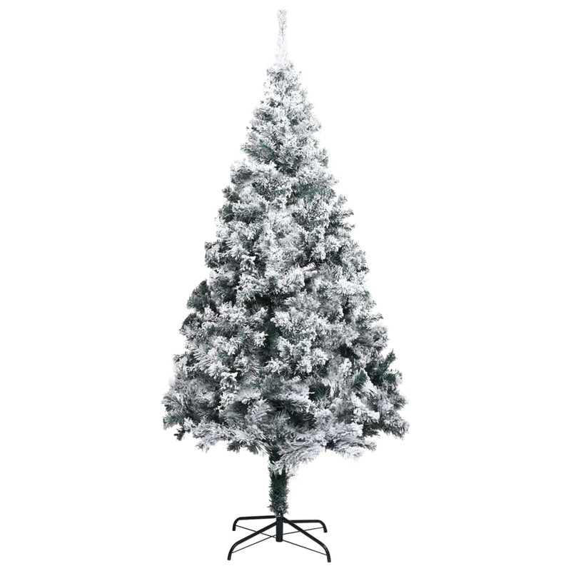 Load image into Gallery viewer, VidaXL Kunstkerstboom met sneeuwvlokken 300 cm PVC groen
