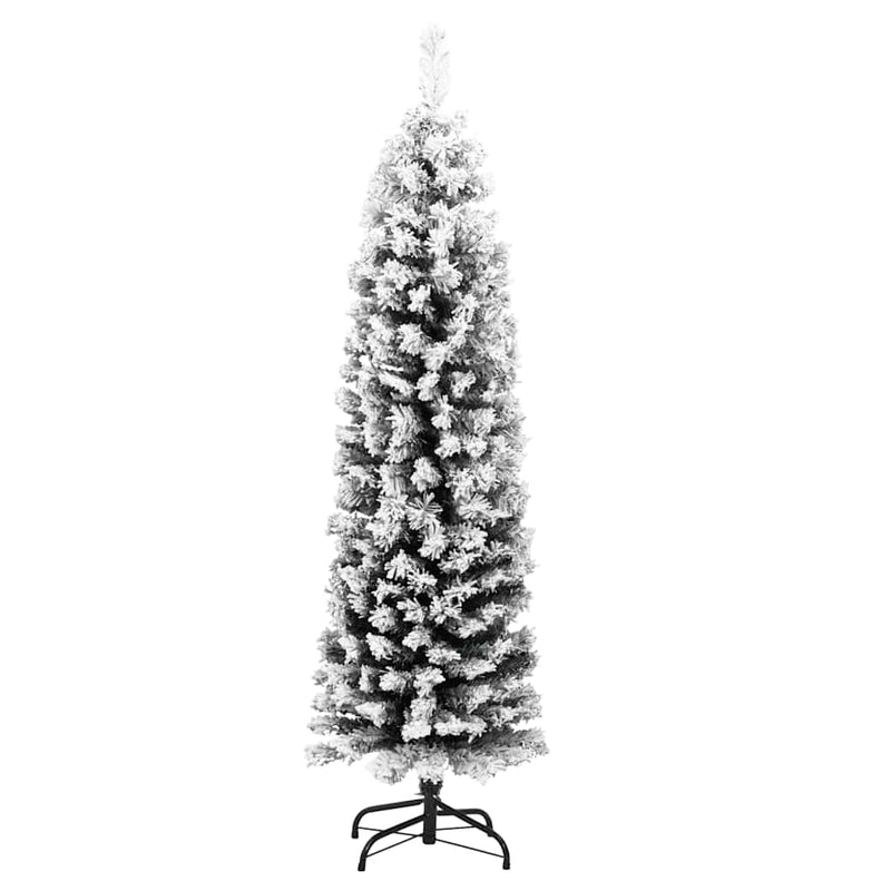Load image into Gallery viewer, Vidaxl kunstkerstboom met sneeuw smal 120 cm pvc groen
