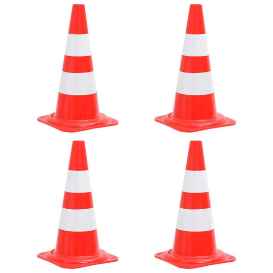 Vidaxl verkeerskegels 4 st reflecterend 50 cm rood en wit