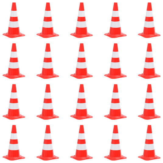 Vidaxl verkeerskegel 20 st reflecterend 50 cm rood en wit