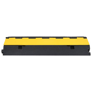 Vidaxl kabelbeschermer drempel met 2 tunnels 100 cm rubber