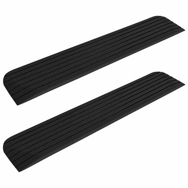Vidaxl drempelhulpen 2 st 110x21x2,5 cm rubber