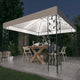 Vidaxl prieel met led-lichtslinger 3x3 m wit
