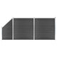 VidaXL Schuttingpanelenset 446x(105-186) cm HKC zwart