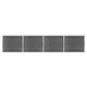 VidaXL Schuttingpanelenset 699x146 cm HKC zwart