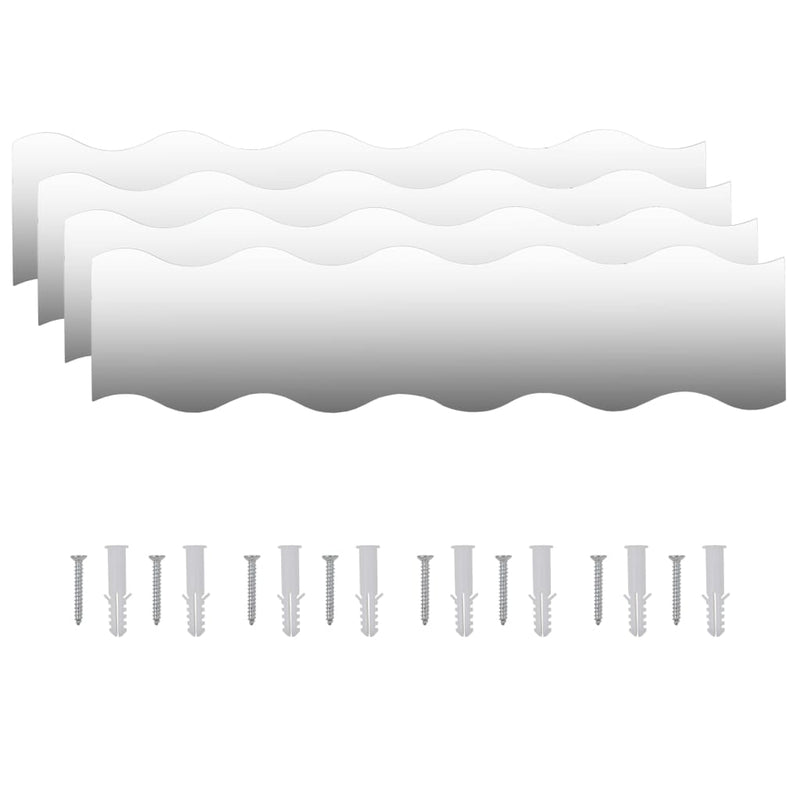 Load image into Gallery viewer, Vidaxl wandspiegels golfvormig 4 st 100x23 cm glas
