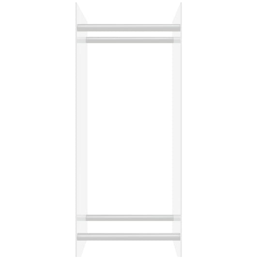 VidaXL Haardhoutrek 40x35x100 cm gehard glas transparant