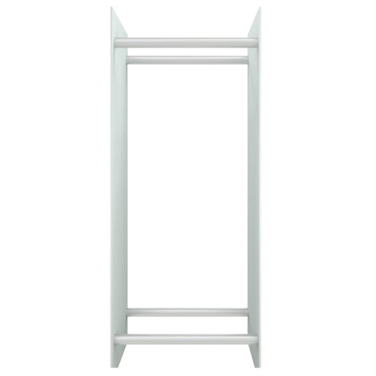 Vidaxl haardhoutrek 40x35x100 cm gehard glas wit