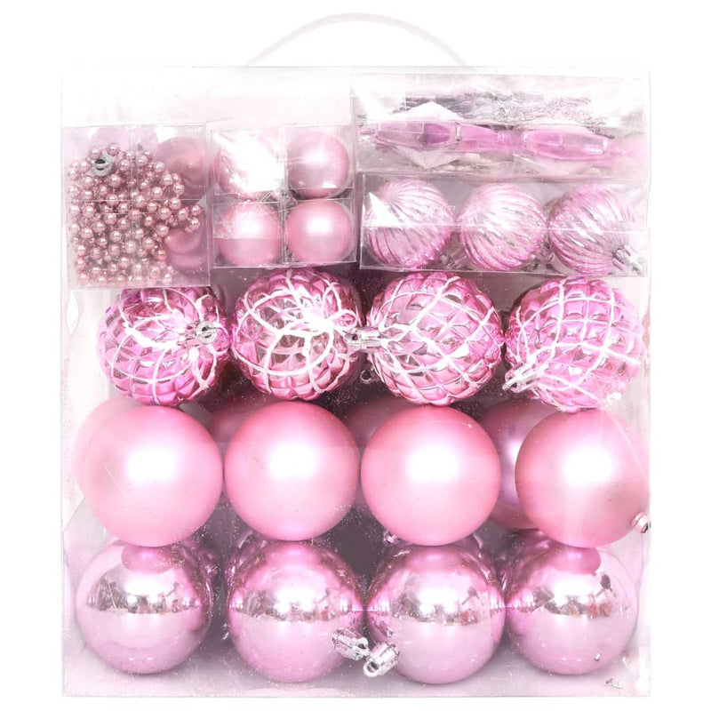 Load image into Gallery viewer, VidaXL 65-delige Kerstballenset roze rood wit
