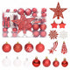 Vidaxl 108-delige kerstballenset rood en wit
