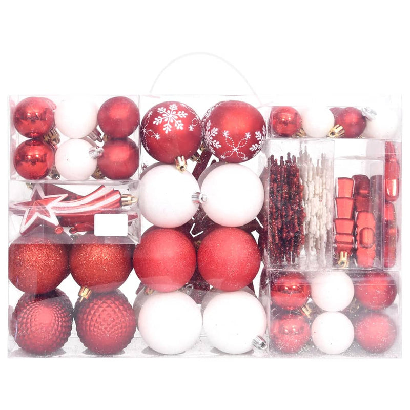 Load image into Gallery viewer, VidaXL 108-delige Kerstballenset rood en wit
