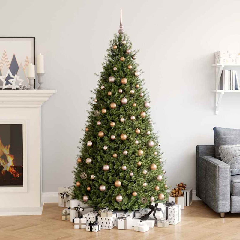 Load image into Gallery viewer, VidaXL 61-delige Kerstballenset met piek en 150 LED's roségoud
