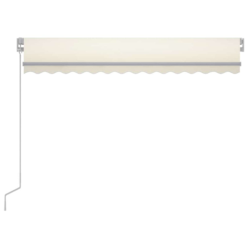 Load image into Gallery viewer, Vidaxl luifel handmatig uittrekbaar met led 300x250 cm crèmekleurig

