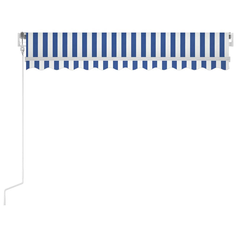 Load image into Gallery viewer, Vidaxl luifel automatisch uittrekbaar 300x250 cm blauw en wit

