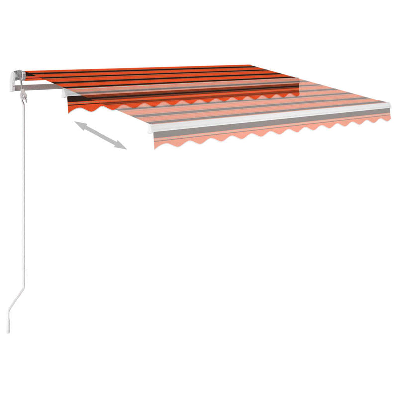 Load image into Gallery viewer, Vidaxl luifel automatisch uittrekbaar 300x250 cm oranje en bruin
