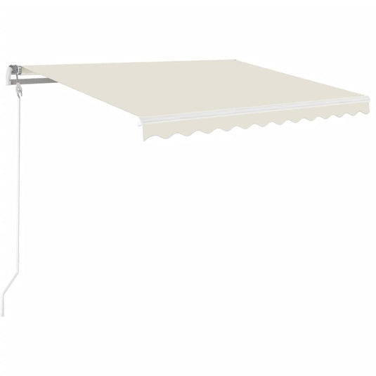 Vidaxl luifel handmatig uittrekbaar 350x250 cm crèmekleurig