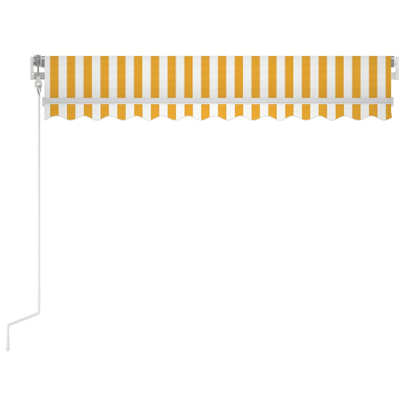 Load image into Gallery viewer, Vidaxl luifel handmatig uittrekbaar 350x250 cm geel en wit
