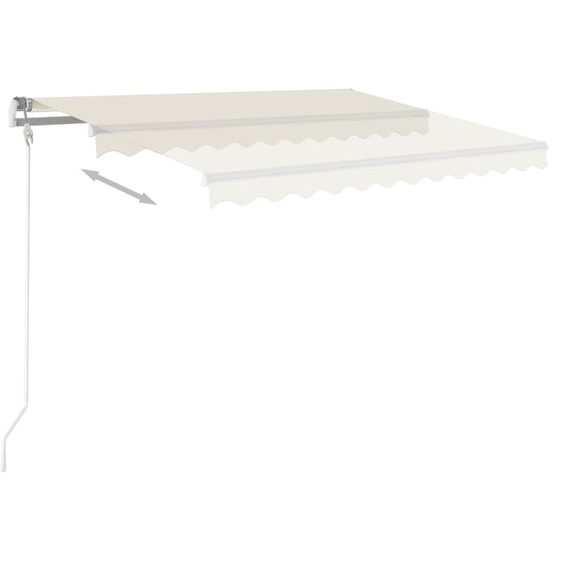 Load image into Gallery viewer, Vidaxl luifel automatisch met led en windsensor 350x250 cm crèmekleur
