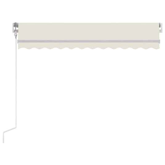 Vidaxl luifel automatisch met led en windsensor 350x250 cm crèmekleur