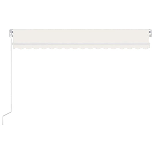 VidaXL Luifel handmatig uittrekbaar 450x300 cm crèmekleurig