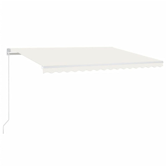 VidaXL Luifel automatisch met LED en windsensor 450x300 cm crèmekleur