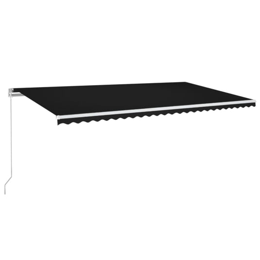 VidaXL Luifel handmatig uittrekbaar met LED 600x300 cm antracietkleur