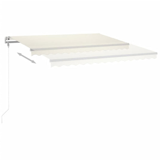 VidaXL Luifel automatisch met LED en windsensor 400x350 cm crèmekleur