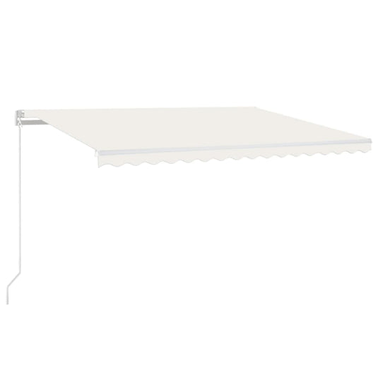 VidaXL Luifel handmatig uittrekbaar 450x350 cm crèmekleurig