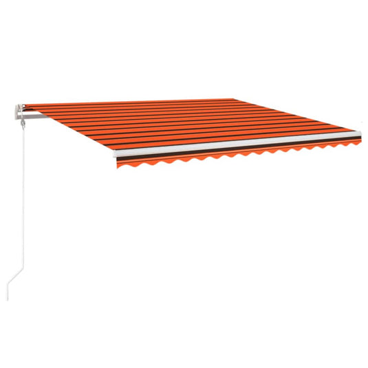 VidaXL Luifel automatisch uittrekbaar 450x350 cm oranje en bruin