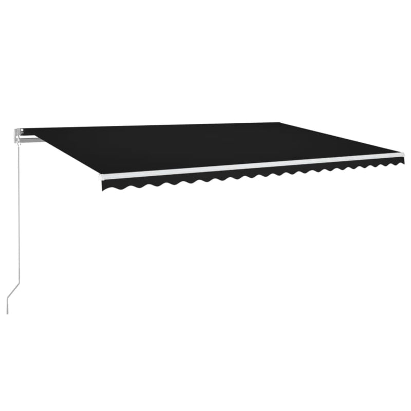 Load image into Gallery viewer, VidaXL Luifel handmatig uittrekbaar met LED 500x350 cm antracietkleur
