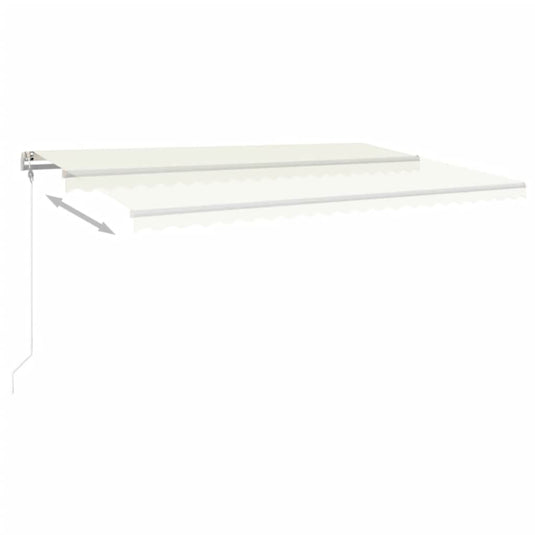 VidaXL Luifel automatisch uittrekbaar 500x350 cm crèmekleurig