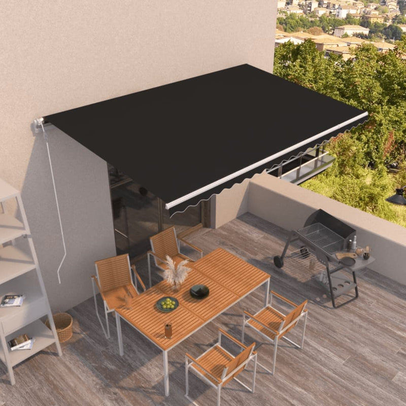 Load image into Gallery viewer, VidaXL Luifel automatisch uittrekbaar 500x350 cm antracietkleurig

